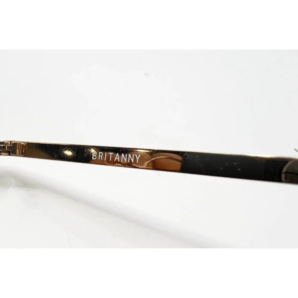Unbranded Eyeglasses Frames Mens Gold Black Round Metal 45-20-140